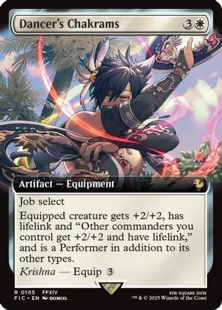 Dancer's Chakrams (Extended Art) [Commander: FINAL FANTASY] Foil Rare