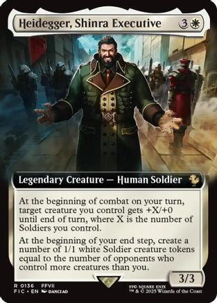 Heidegger, Shinra Executive (Extended Art) [Commander: FINAL FANTASY] Foil Rare