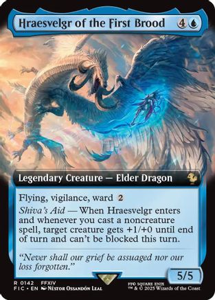 Hraesvelgr of the First Brood (Extended Art) [Commander: FINAL FANTASY] Foil Rare