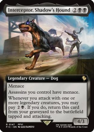 Interceptor, Shadow's Hound (Extended Art) [Commander: FINAL FANTASY] Foil Rare