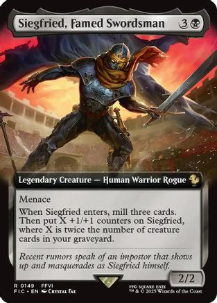 Siegfried, Famed Swordsman (Extended Art) [Commander: FINAL FANTASY] Foil Rare
