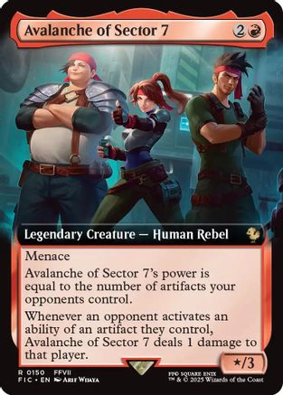 Avalanche of Sector 7 (Extended Art) [Commander: FINAL FANTASY] Foil Rare