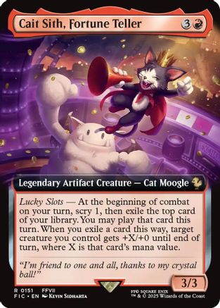 Cait Sith, Fortune Teller (Extended Art) [Commander: FINAL FANTASY] Foil Rare