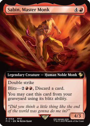 Sabin, Master Monk (Extended Art) [Commander: FINAL FANTASY] Rare