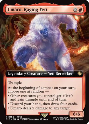 Umaro, Raging Yeti (Extended Art) [Commander: FINAL FANTASY] Foil Rare