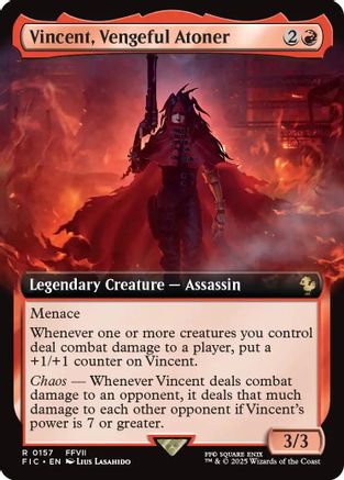 Vincent, Vengeful Atoner (Extended Art) [Commander: FINAL FANTASY] Rare