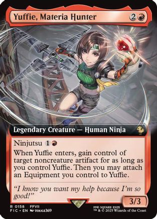 Yuffie, Materia Hunter (Extended Art) [Commander: FINAL FANTASY] Foil Rare