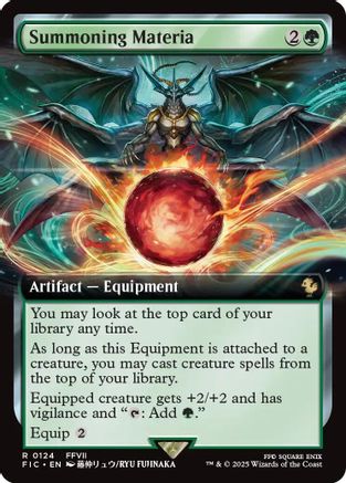 Summoning Materia (Extended Art) [Commander: FINAL FANTASY] Foil Rare