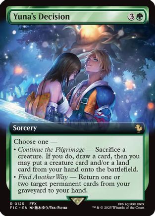 Yuna's Decision (Extended Art) [Commander: FINAL FANTASY] Rare
