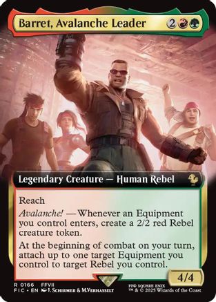 Barret, Avalanche Leader (Extended Art) [Commander: FINAL FANTASY] Rare