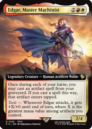 Edgar, Master Machinist (Extended Art) [Commander: FINAL FANTASY] Rare