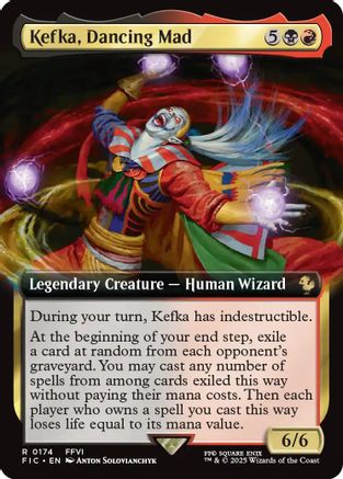 Kefka, Dancing Mad (Extended Art) [Commander: FINAL FANTASY] Rare