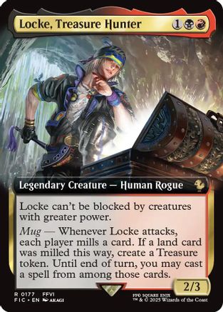 Locke, Treasure Hunter (Extended Art) [Commander: FINAL FANTASY] Rare