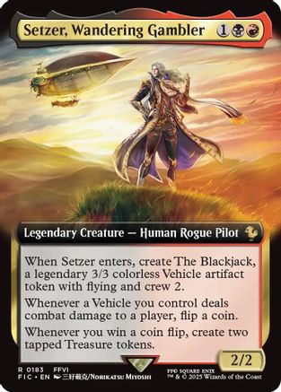 Setzer, Wandering Gambler (Extended Art) [Commander: FINAL FANTASY] Rare