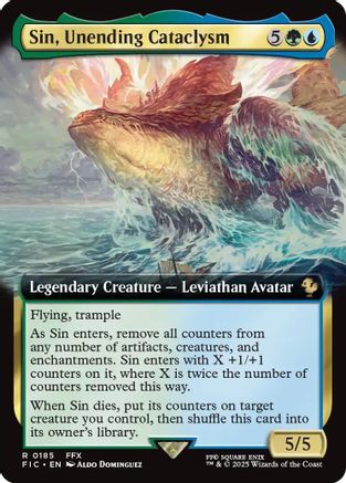 Sin, Unending Cataclysm (Extended Art) [Commander: FINAL FANTASY] Foil Rare