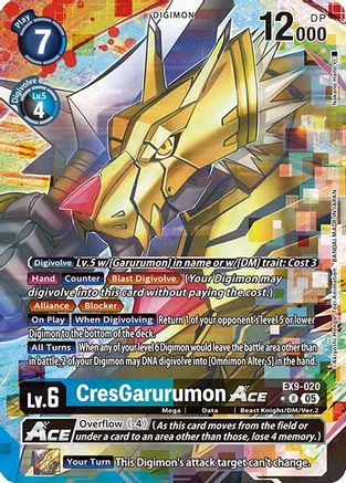 CresGarurumon ACE (Alternate Art)  (EX9-020) [Versus Monsters] Foil
