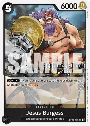 Jesus Burgess (Beginners Deck Party [ST-23] - [ST-28] Participation Pack) [One Piece Promotion Cards] Uncommon