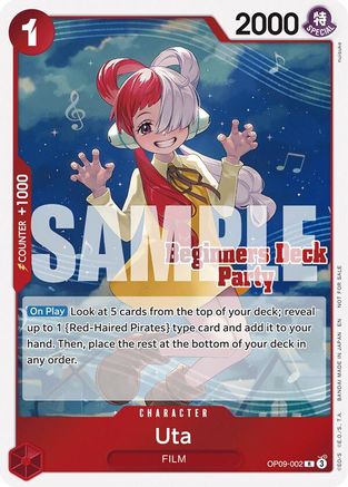 Uta (Beginners Deck Party [ST-23] - [ST-28] Participation Pack) [One Piece Promotion Cards] Rare