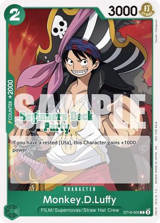 Monkey.D.Luffy (Beginners Deck Party [ST-23] - [ST-28] Participation Pack) [One Piece Promotion Cards] Common