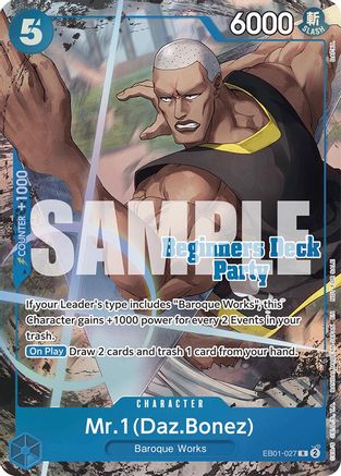 Mr. 1 (Daz.Bonez) (Beginners Deck Party [ST-23] - [ST-28] Winner Pack) [One Piece Promotion Cards] Rare