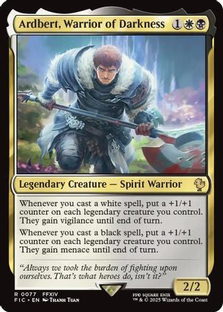 Ardbert, Warrior of Darkness (Surge Foil) [Commander: FINAL FANTASY] Foil Rare