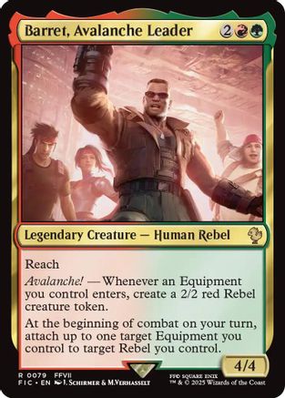 Barret, Avalanche Leader (Surge Foil) [Commander: FINAL FANTASY] Foil Rare