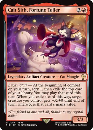 Cait Sith, Fortune Teller (Surge Foil) [Commander: FINAL FANTASY] Foil Rare