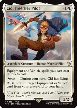 Cid, Freeflier Pilot (Surge Foil) [Commander: FINAL FANTASY] Foil Rare