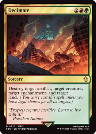 Decimate (Surge Foil) [Commander: FINAL FANTASY] Foil Rare