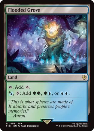 Flooded Grove (Surge Foil) [Commander: FINAL FANTASY] Foil Rare