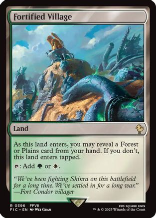 Fortified Village (Surge Foil) [Commander: FINAL FANTASY] Foil Rare