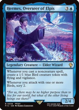 Hermes, Overseer of Elpis (Surge Foil) [Commander: FINAL FANTASY] Foil Rare