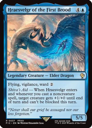 Hraesvelgr of the First Brood (Surge Foil) [Commander: FINAL FANTASY] Foil Rare