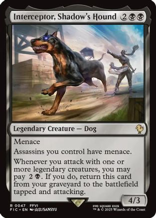 Interceptor, Shadow's Hound (Surge Foil) [Commander: FINAL FANTASY] Foil Rare