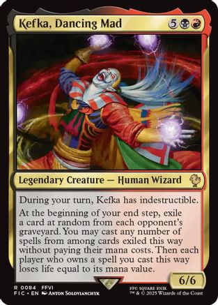 Kefka, Dancing Mad (Surge Foil) [Commander: FINAL FANTASY] Foil Rare