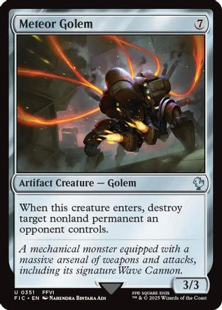 Meteor Golem (Surge Foil) [Commander: FINAL FANTASY] Foil Uncommon