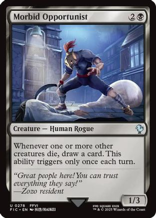 Morbid Opportunist (Surge Foil) [Commander: FINAL FANTASY] Foil Uncommon