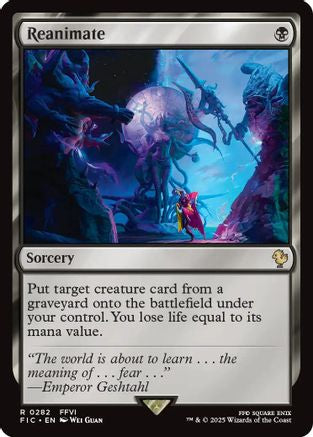 Reanimate (Surge Foil) [Commander: FINAL FANTASY] Foil Rare