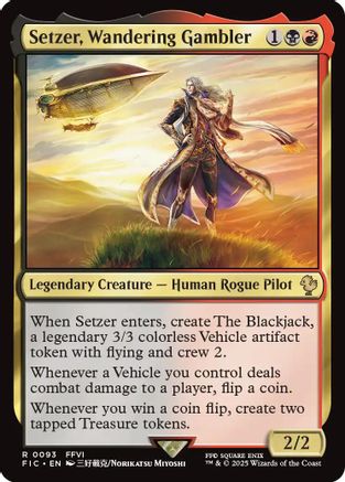 Setzer, Wandering Gambler (Surge Foil) [Commander: FINAL FANTASY] Foil Rare