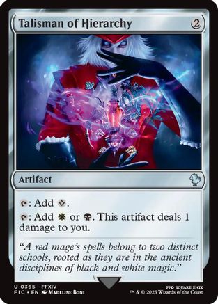 Talisman of Hierarchy (Surge Foil) [Commander: FINAL FANTASY] Foil Uncommon