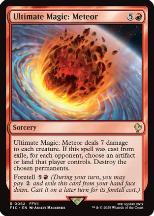 Ultimate Magic: Meteor (Surge Foil) [Commander: FINAL FANTASY] Foil Rare