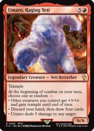 Umaro, Raging Yeti (Surge Foil) [Commander: FINAL FANTASY] Foil Rare