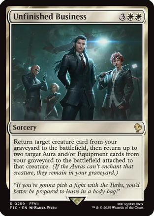 Unfinished Business (Surge Foil) [Commander: FINAL FANTASY] Foil Rare
