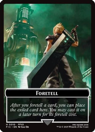 Foretell // Treasure Double-Sided Token [Commander: FINAL FANTASY] Token
