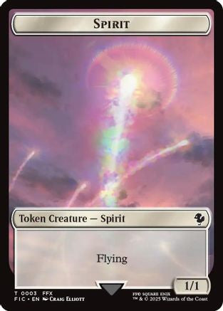 Spirit // Hero (0003) Double-Sided Token [Commander: FINAL FANTASY] Token