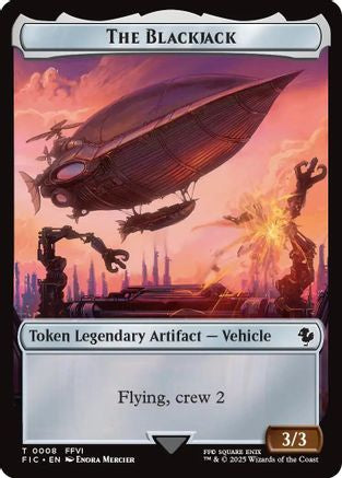 The Blackjack // The Monarch Double-Sided Token (Surge Foil) [Commander: FINAL FANTASY] Foil Token