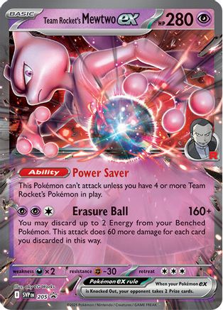 Team Rocket's Mewtwo ex 205/null [SV Scarlet & Violet Promo Cards] (Holofoil)