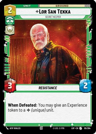 Lor San Tekka - Secret Keeper (095/264) [Legends of the Force]