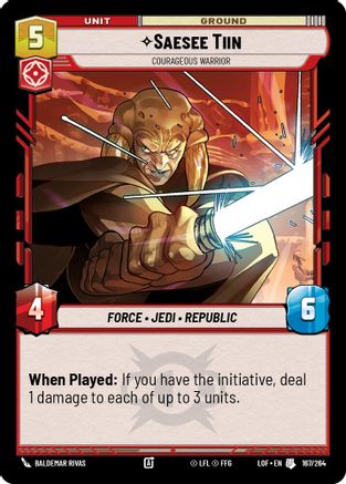 Saesee Tiin - Courageous Warrior (167/264) [Legends of the Force]