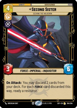 Second Sister - Seeking the Holocron (184/264) [Legends of the Force]